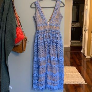 Asos Boohoo lace midi dress